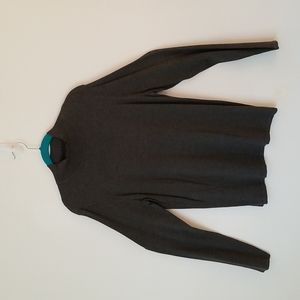 Tahari Dark Gray Long Sleeve Mock Neck in Size Large